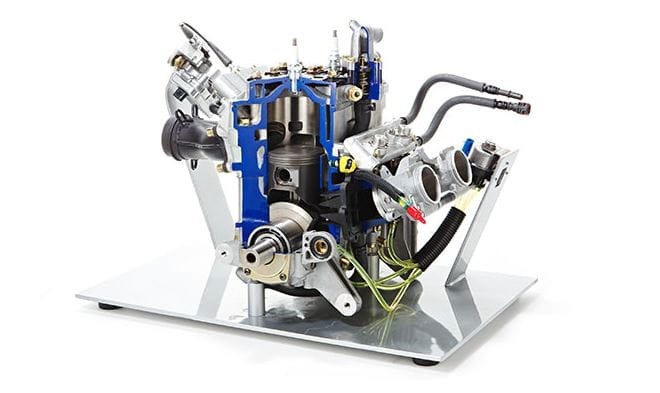 image of the powerful engine of the new polaris pro-rmk snowmobile